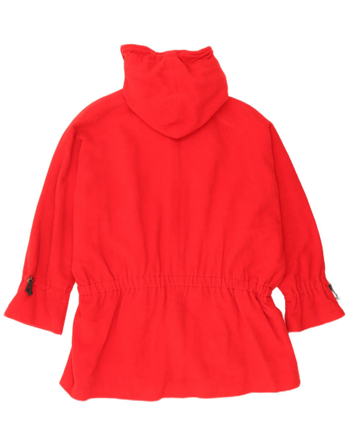 Vintage Womens Oversized Overcoat UK 14 Medium Red Wool
