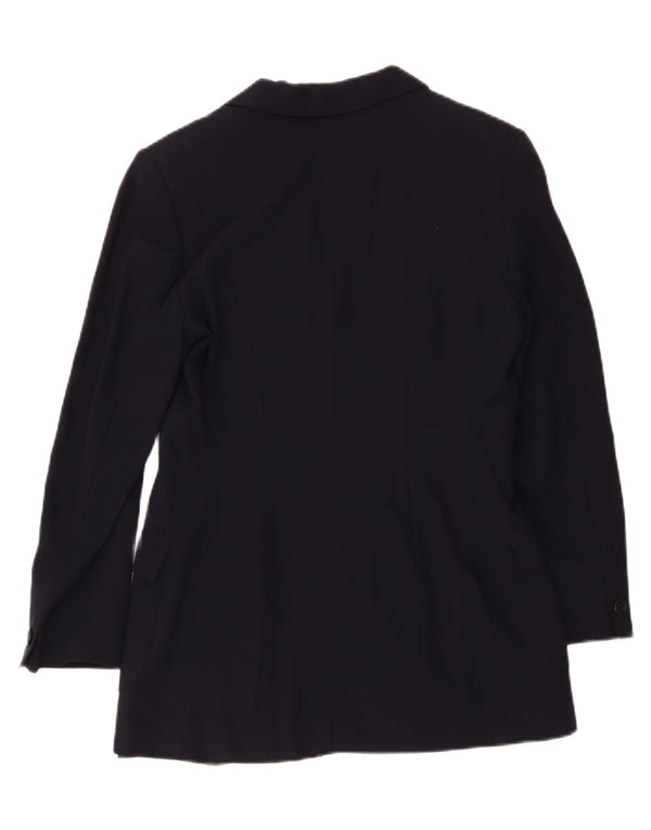 Sportmax Womens Blazer Jacket UK 12 Medium Navy Blue Wool
