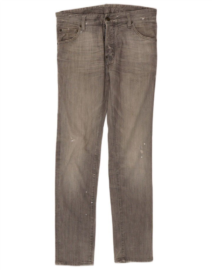 Dsquared2 Mens Distressed Skinny Jeans IT 46 Small W32 L32 Grey Spotted
