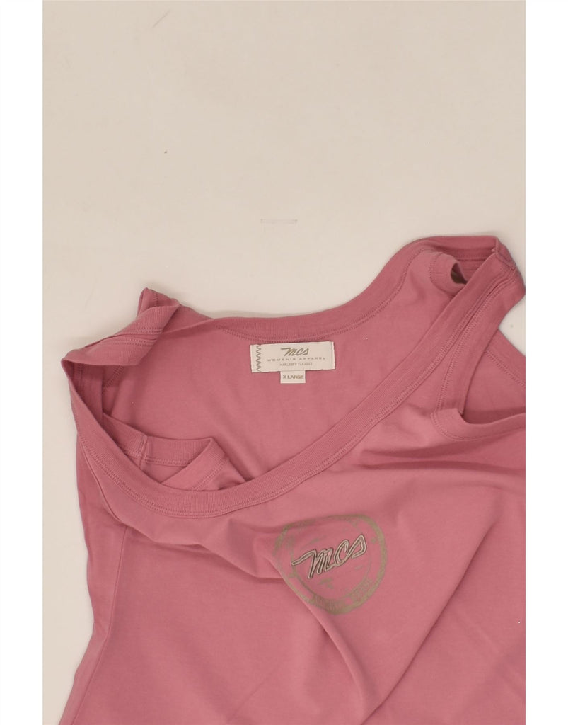 MARLBORO CLASSICS Womens Vest Top UK 18 XL Pink Cotton | Vintage Marlboro Classics | Thrift | Second-Hand Marlboro Classics | Used Clothing | Messina Hembry 