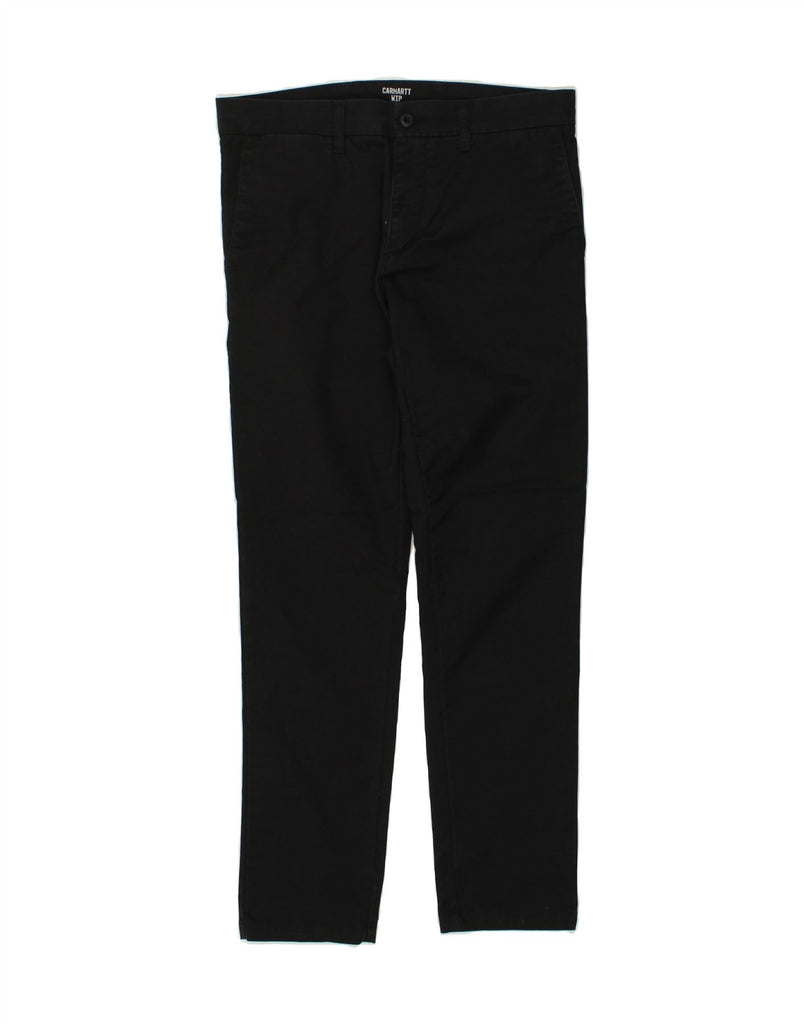 CARHARTT Mens Tapered Chino Trousers W32 L32 Black Cotton | Vintage Carhartt | Thrift | Second-Hand Carhartt | Used Clothing | Messina Hembry 