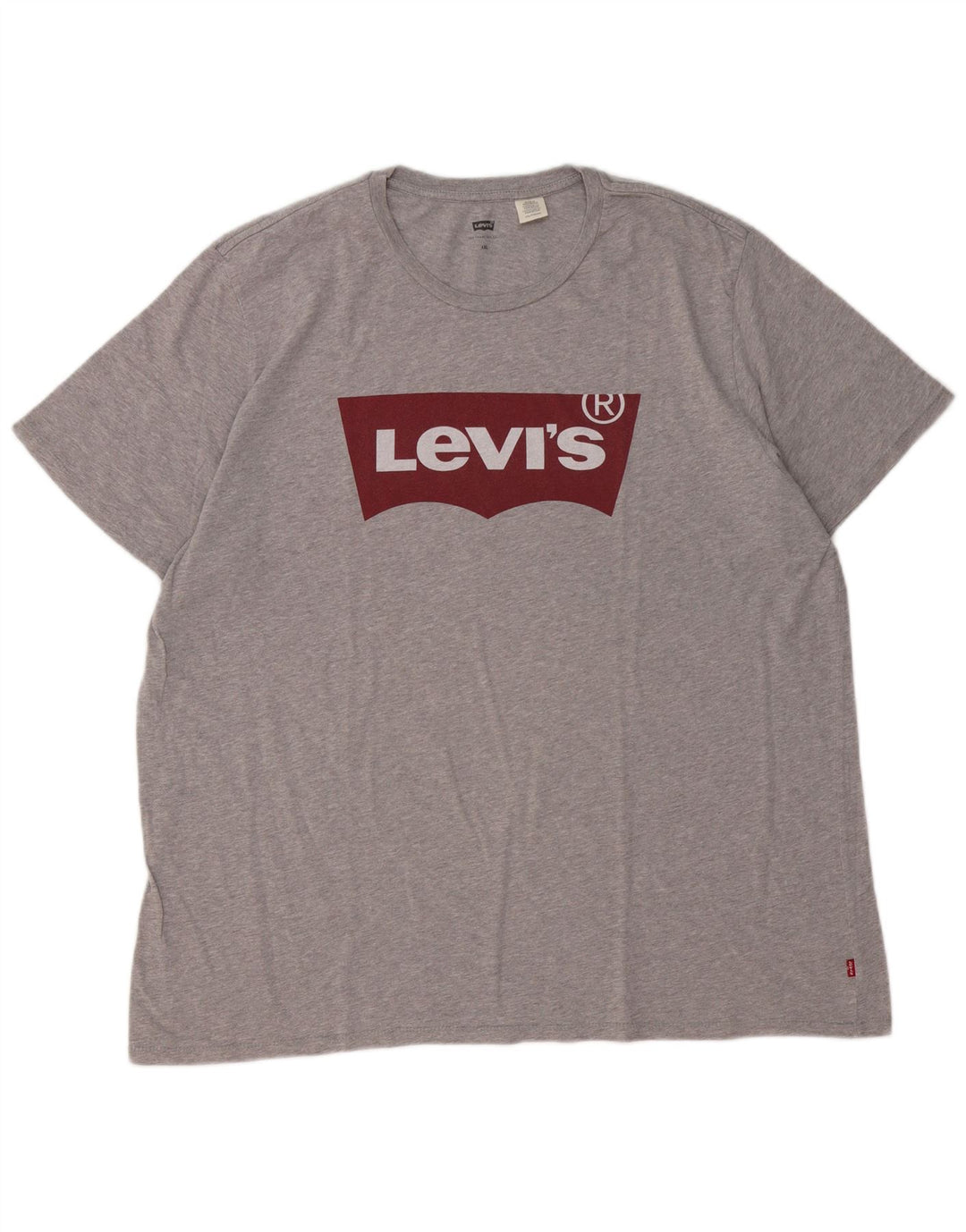 Levi's Mens Graphic T-Shirt Top 2XL Grey Flecked Cotton