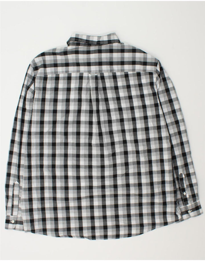 CHAPS Mens Shirt 2XL Black Check Cotton Vintage Chaps and Second-Hand Chaps from Messina Hembry 