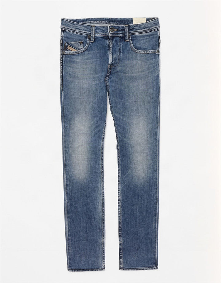 Diesel Mens Darron Slim Straight Jeans W30 L32 Blue Cotton