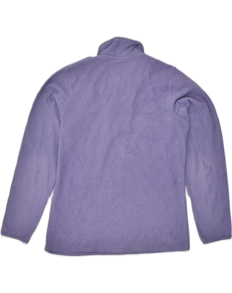 LOTTO Womens Zip Neck Fleece Jumper UK 12 Medium Purple | Vintage Lotto | Thrift | Second-Hand Lotto | Used Clothing | Messina Hembry 