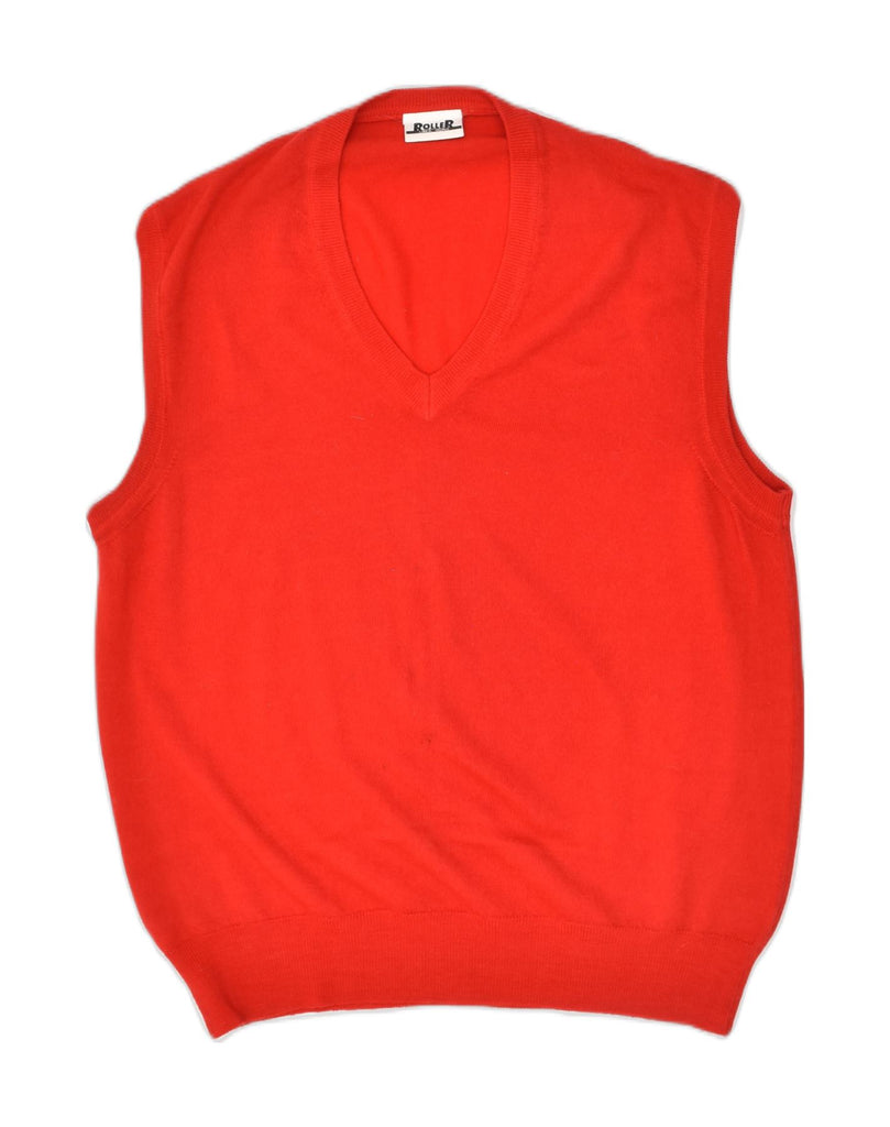 VINTAGE Mens Vest Tank Top IT 52 Large Red Wool | Vintage Vintage | Thrift | Second-Hand Vintage | Used Clothing | Messina Hembry 