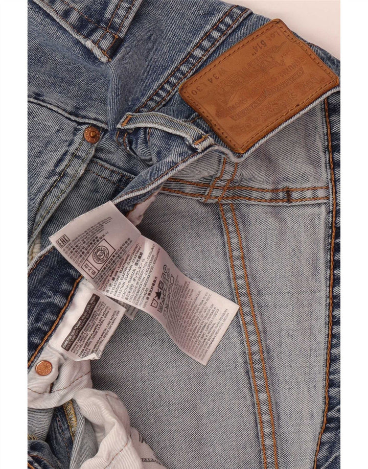 Levi's Mens 514 Straight Jeans W34 L30 Blue Cotton