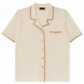 Luisa Spagnoli Womens Short Sleeve Shirt Blouse IT 46 Large White Polyester