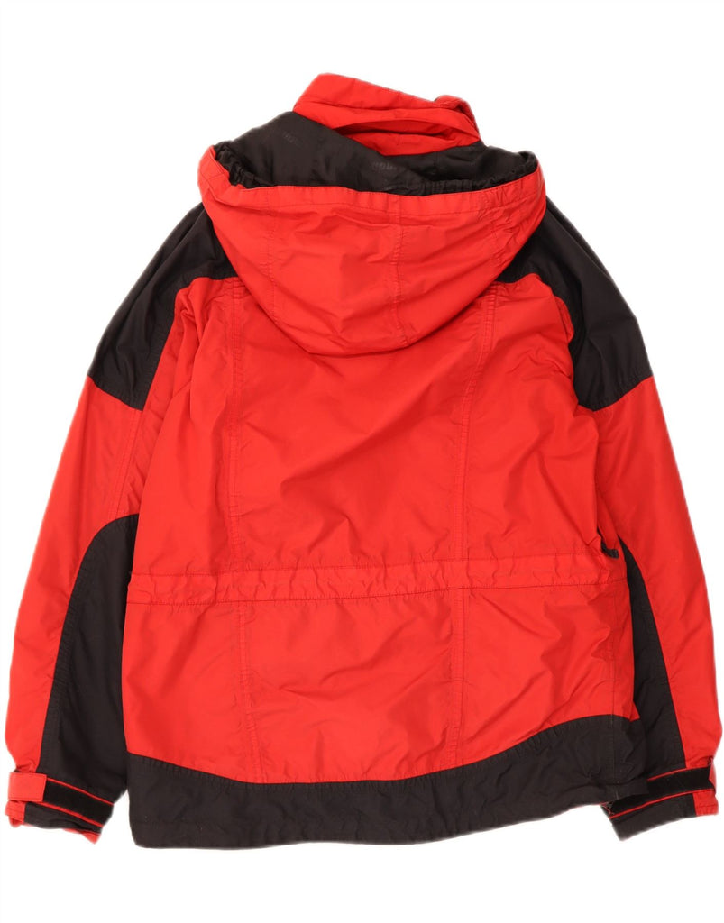 HANNAH Mens Hooded Ski Jacket Medium Red Colourblock Polyamide Vintage Hannah and Second-Hand Hannah from Messina Hembry 