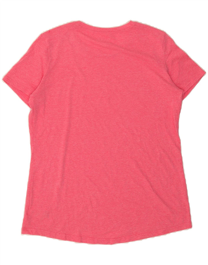 REEBOK Womens T-Shirt Top UK 16 Large Pink Polyester Vintage Reebok and Second-Hand Reebok from Messina Hembry 