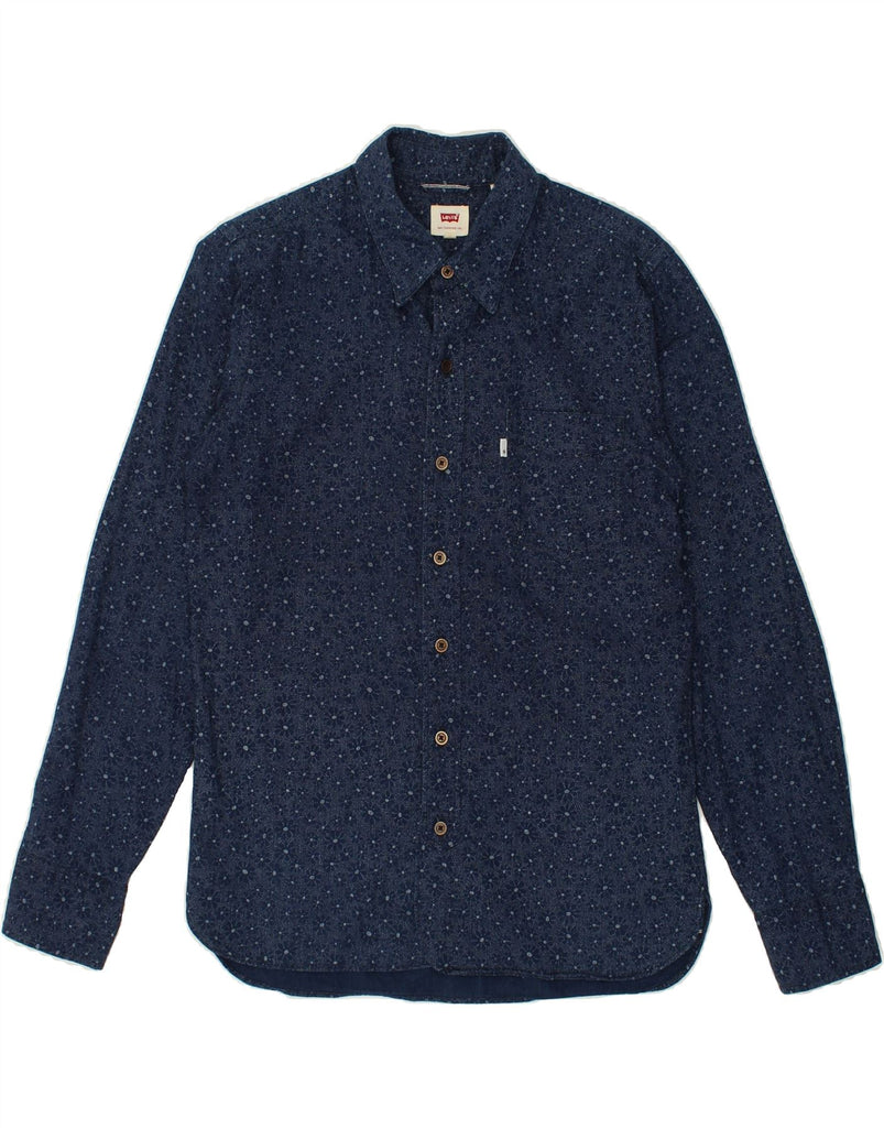 LEVI'S Mens Shirt Small Navy Blue Floral | Vintage Levi's | Thrift | Second-Hand Levi's | Used Clothing | Messina Hembry 