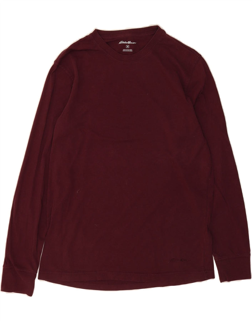 EDDIE BAUER Mens Top Long Sleeve Medium Burgundy Cotton Vintage Eddie Bauer and Second-Hand Eddie Bauer from Messina Hembry 