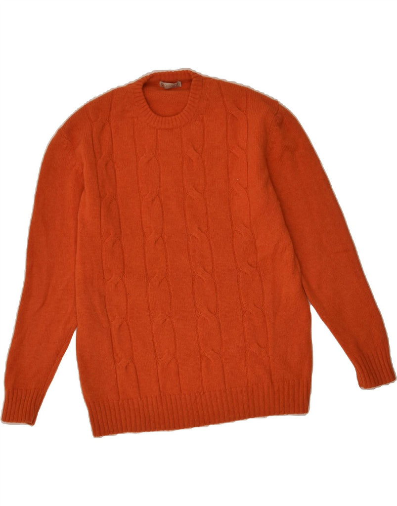 BLUSTAFF Womens Crew Neck Jumper Sweater UK 16 Large Orange Lambswool | Vintage Blustaff | Thrift | Second-Hand Blustaff | Used Clothing | Messina Hembry 