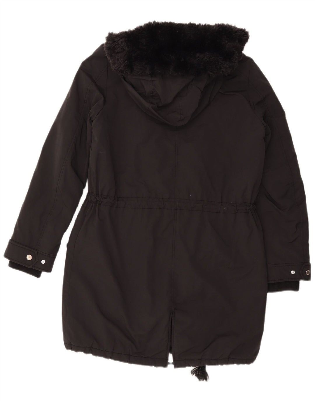 Tommy Hilfiger Womens Hooded Oversized Parka Jacket UK 10 Small Black