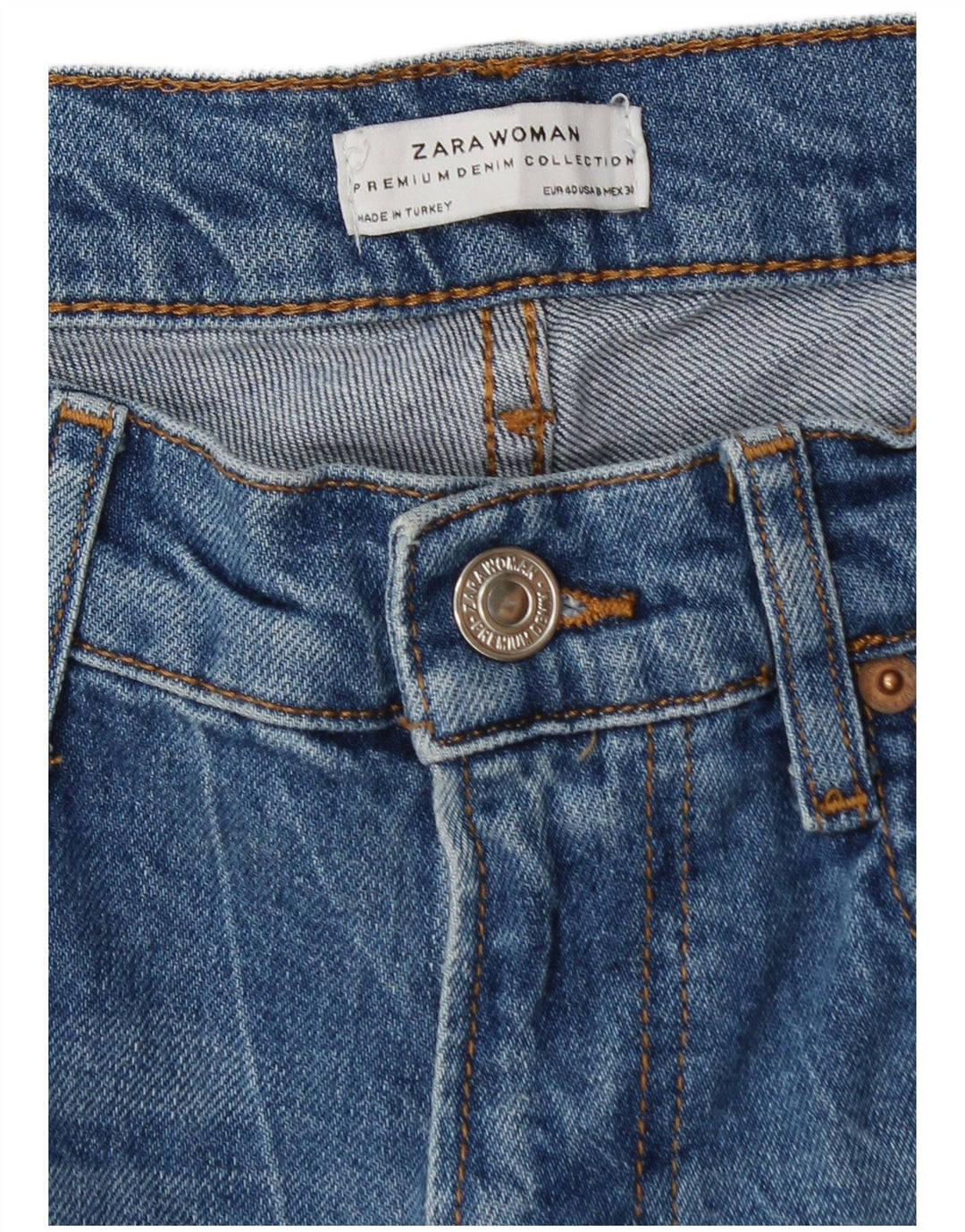 Zara Mens Straight Jeans EU 40 Medium W31 L26 Blue