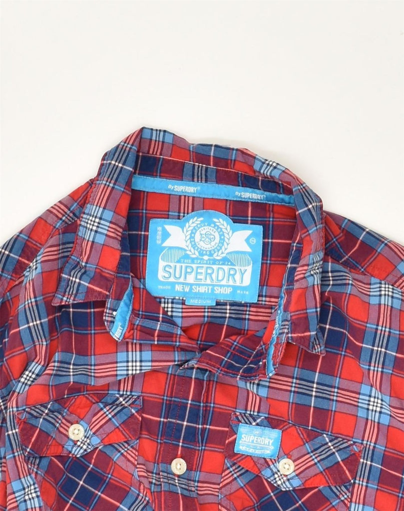 SUPERDRY Mens Shirt Medium Red Check Cotton | Vintage Superdry | Thrift | Second-Hand Superdry | Used Clothing | Messina Hembry 