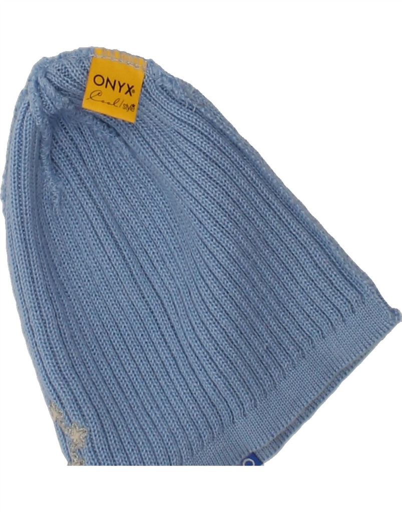 ONYX Baby Boys Graphic Beanie Hat 0-3 Months Blue Wool | Vintage Onyx | Thrift | Second-Hand Onyx | Used Clothing | Messina Hembry 