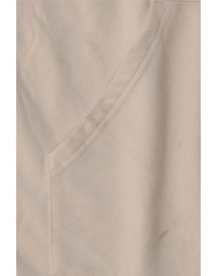 ADIDAS Womens Tracksuit Top Jacket UK 16/18 Large White Cotton