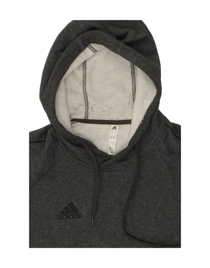 ADIDAS Mens Hoodie Jumper Medium Grey Cotton Vintage Adidas and Second-Hand Adidas from Messina Hembry 