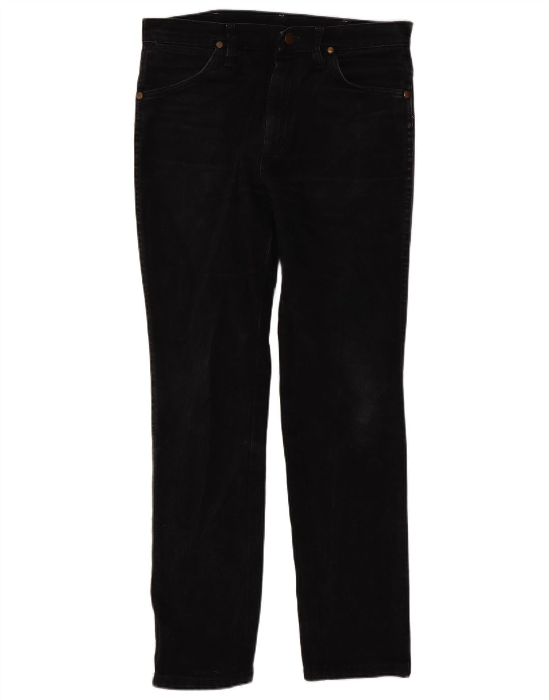 Wrangler Mens Straight Jeans W29 L30 Black Cotton