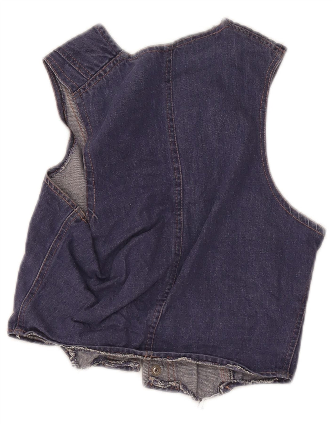 Vintage Girls Denim Waistcoat 8-9 Years Blue