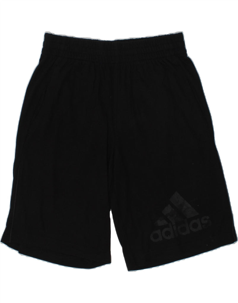 ADIDAS Boys Sport Shorts 11-12 Years Black Cotton | Vintage Adidas | Thrift | Second-Hand Adidas | Used Clothing | Messina Hembry 