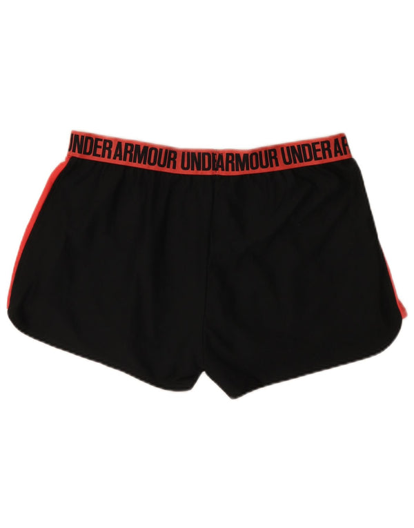 Under Armour Womens Heat Gear Sport Shorts UK 18 XL Black Colourblock