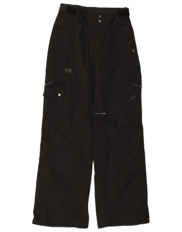 HELLY HANSEN Womens Cargo Windbreaker Trousers UK 6 XS  Black Polyamide