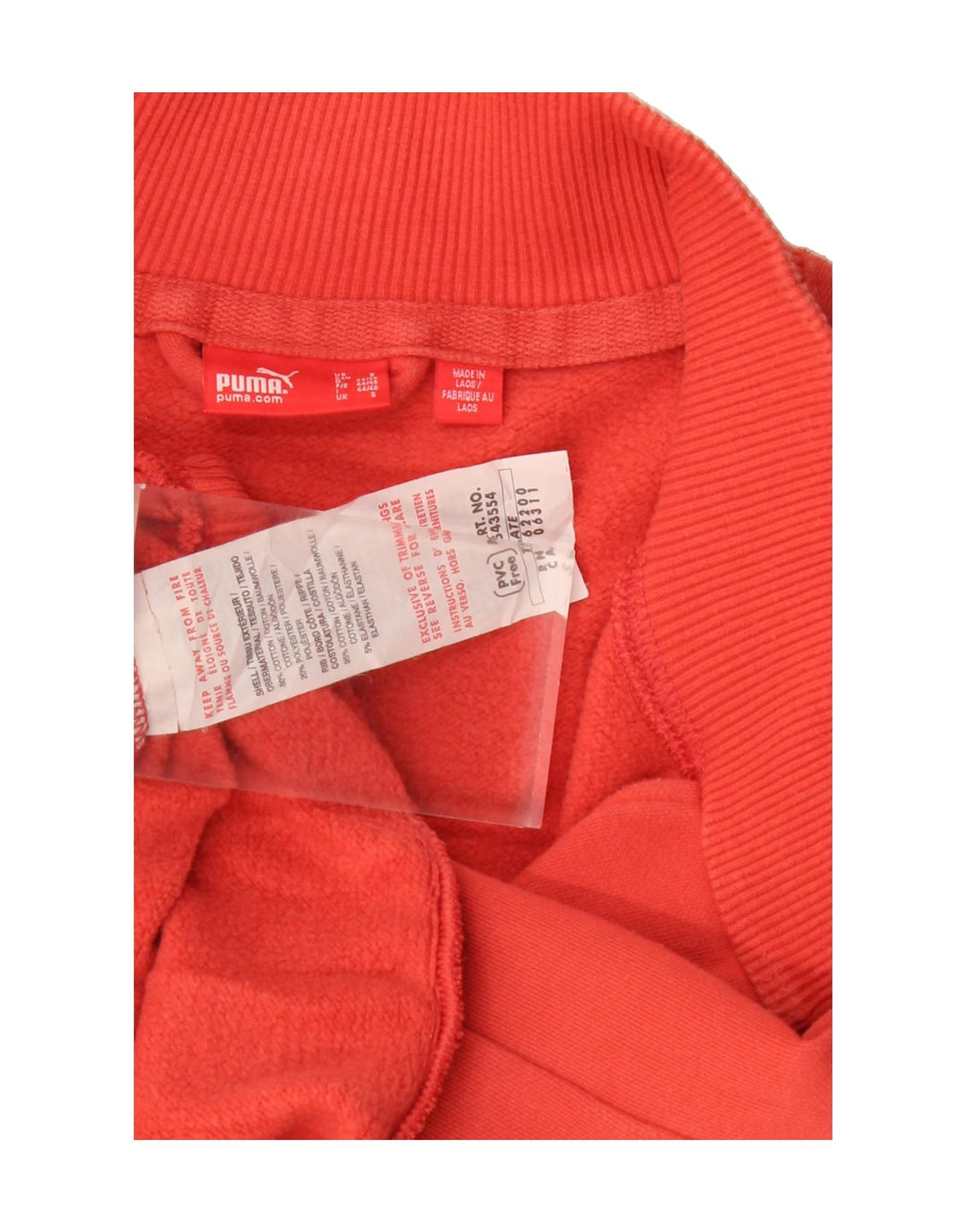 PUMA Mens Graphic Zip Hoodie Sweater Small Red Cotton Vintage Puma and Second-Hand Puma from Messina Hembry 