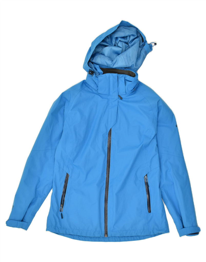 MCKINLEY Womens Hooded Rain Jacket UK 12 Medium Blue Polyester Vintage McKinley and Second-Hand McKinley from Messina Hembry 