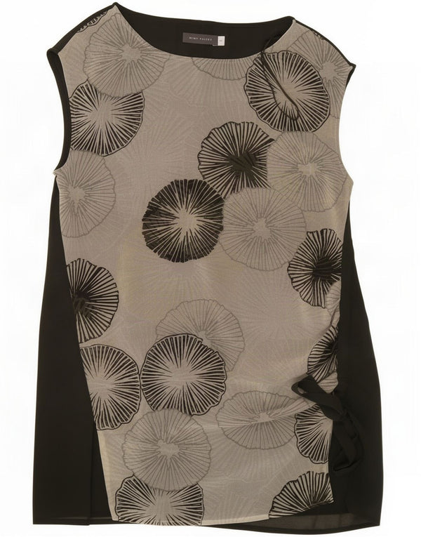 MINT VELVET Womens Sleeveless Shift Dress UK 10 Small Black Floral