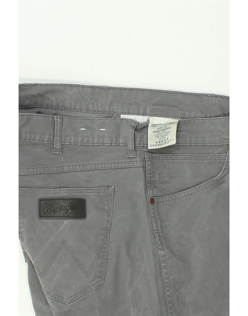 WRANGLER Mens Greensboro Slim Casual Trousers W36 L30 Grey Cotton | Vintage Wrangler | Thrift | Second-Hand Wrangler | Used Clothing | Messina Hembry 