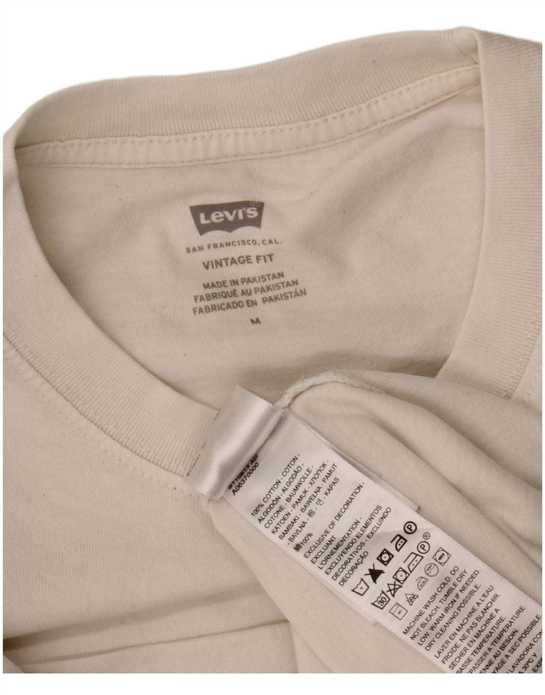 Levi's Mens Vintage Fit T-Shirt Top Medium White Cotton