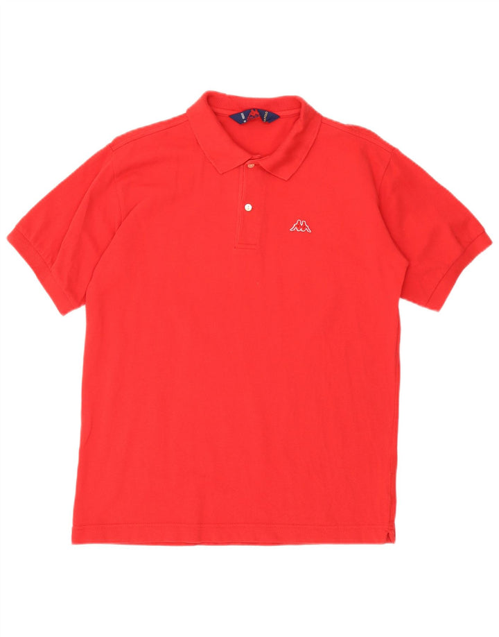 Kappa Mens Polo Shirt Medium Red Cotton