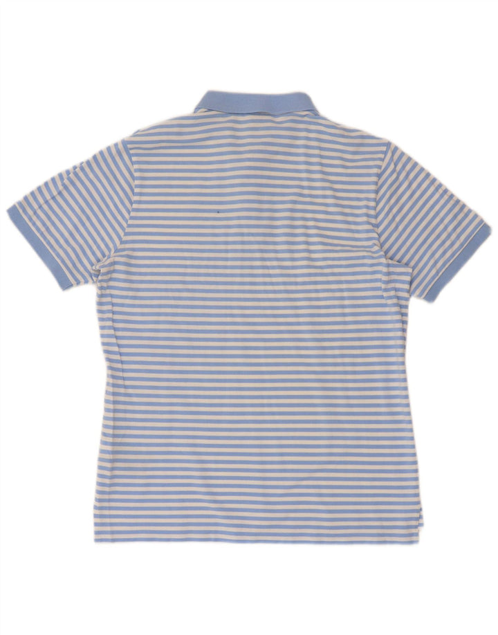 Calvin Klein Mens Short Sleeve Regular Fit Polo Shirt Medium Blue Striped