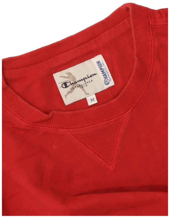 Champion Mens T-Shirt Top Medium Red