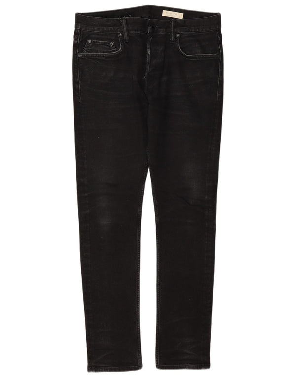 All Saints Mens Cigarette Slim Jeans W32 L32 Grey Cotton