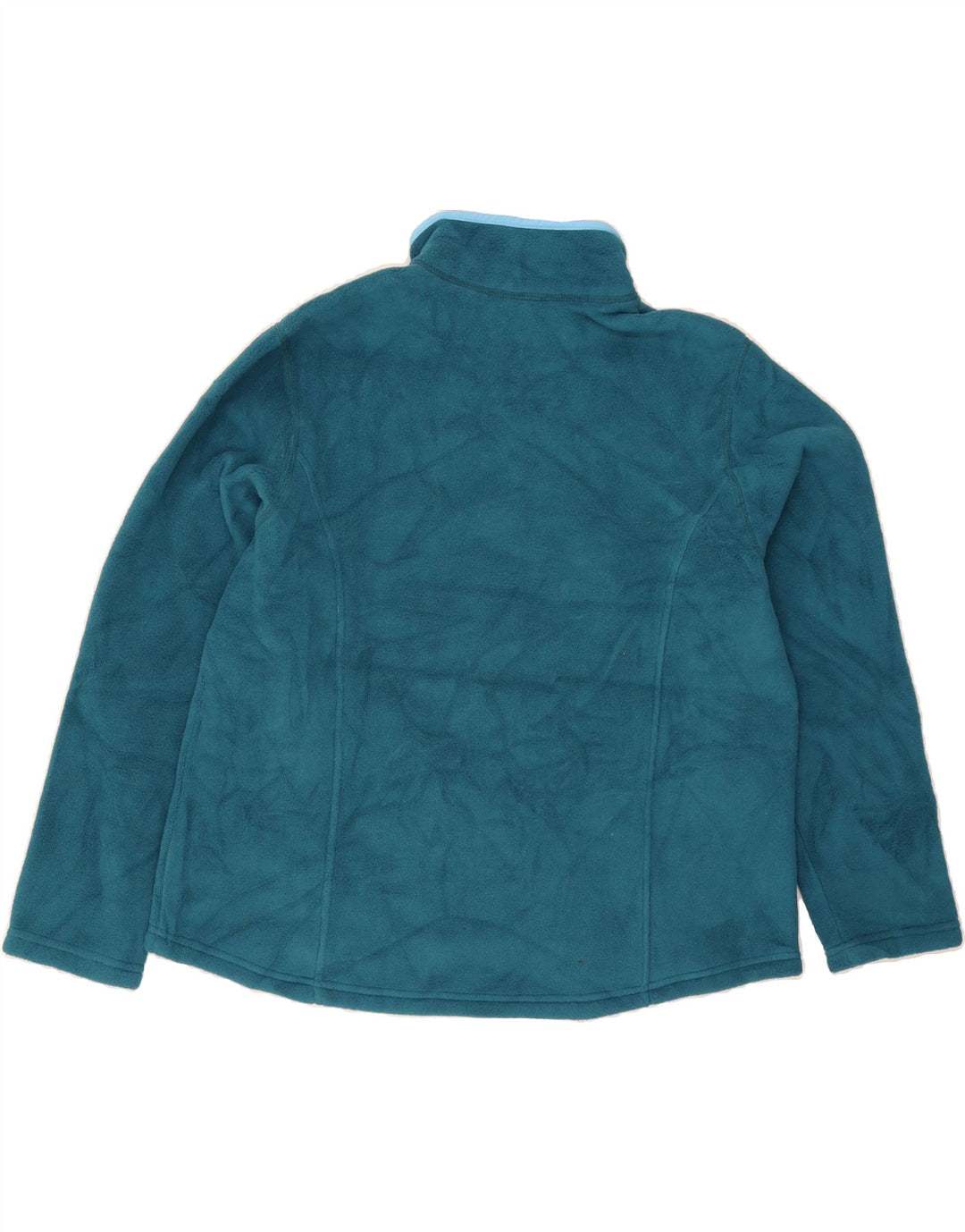 L.L.BEAN Womens Button Neck Fleece Jumper UK 18 XL Blue Polyester Vintage L.L.Bean and Second-Hand L.L.Bean from Messina Hembry 