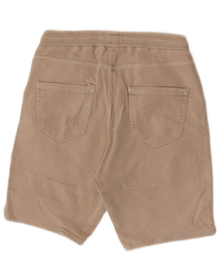 Zara Mens Cargo Sport Shorts Medium Beige Cotton