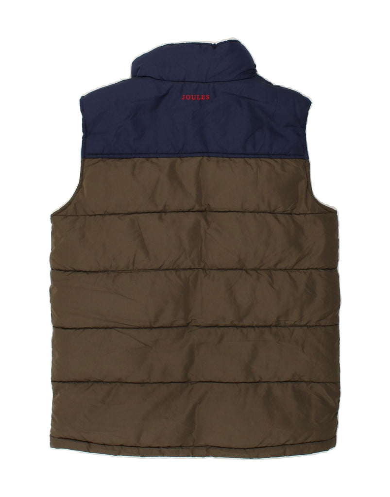 JOULES Mens Padded Gilet UK 36 Small Brown Colourblock | Vintage Joules | Thrift | Second-Hand Joules | Used Clothing | Messina Hembry 