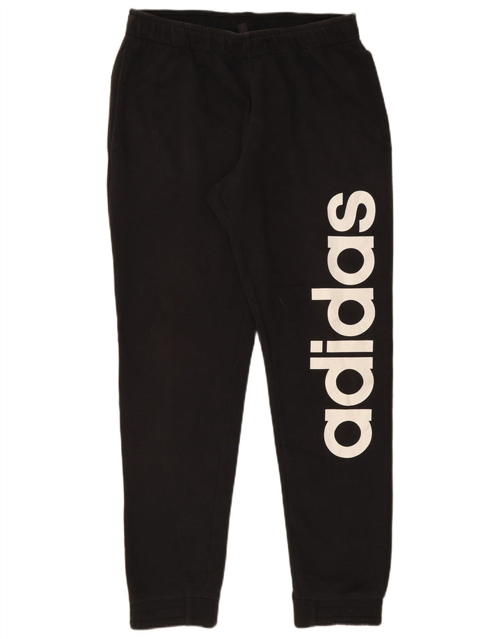 Adidas Mens Graphic Tracksuit Trousers Joggers Medium Black Cotton