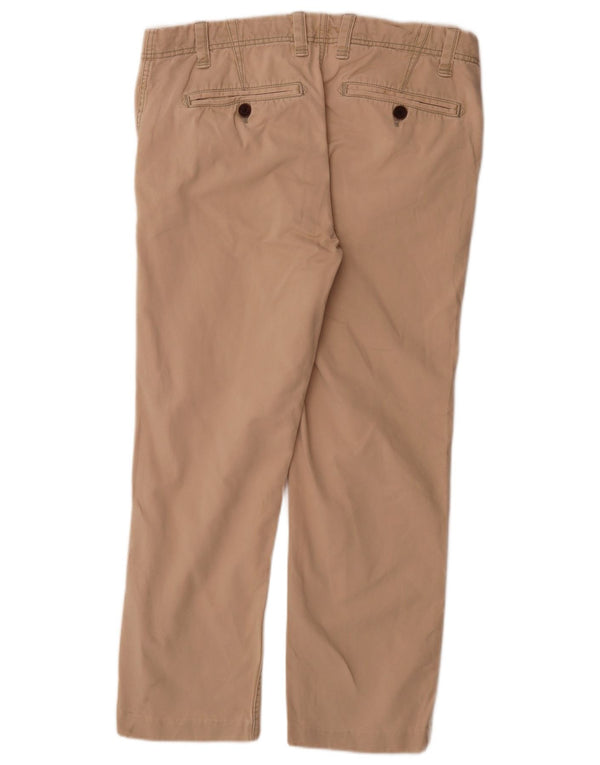 Fat Face Mens Straight Chino Trousers W34 L29 Beige Cotton