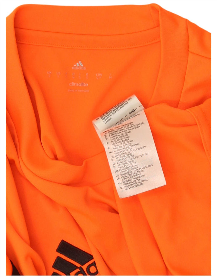 ADIDAS Mens Climalite T-Shirt Top Small Orange Polyester