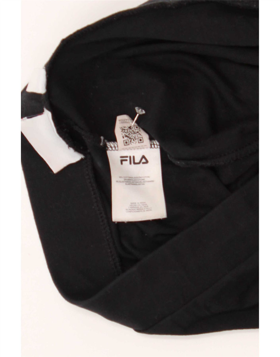 Fila Womens Graphic Leggings UK 12 Medium Black Cotton