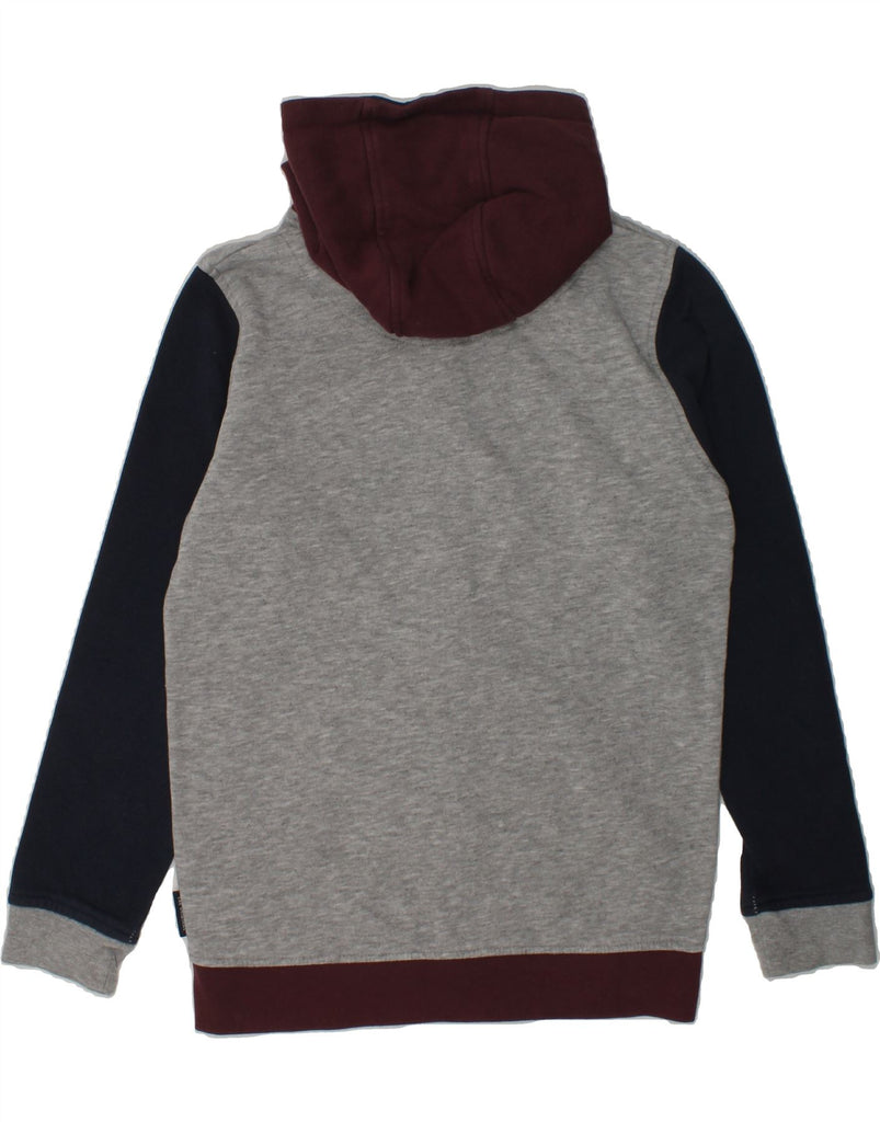 BEN SHERMAN Boys Zip Hoodie Sweater 8-9 Years Grey Colourblock Cotton | Vintage Ben Sherman | Thrift | Second-Hand Ben Sherman | Used Clothing | Messina Hembry 