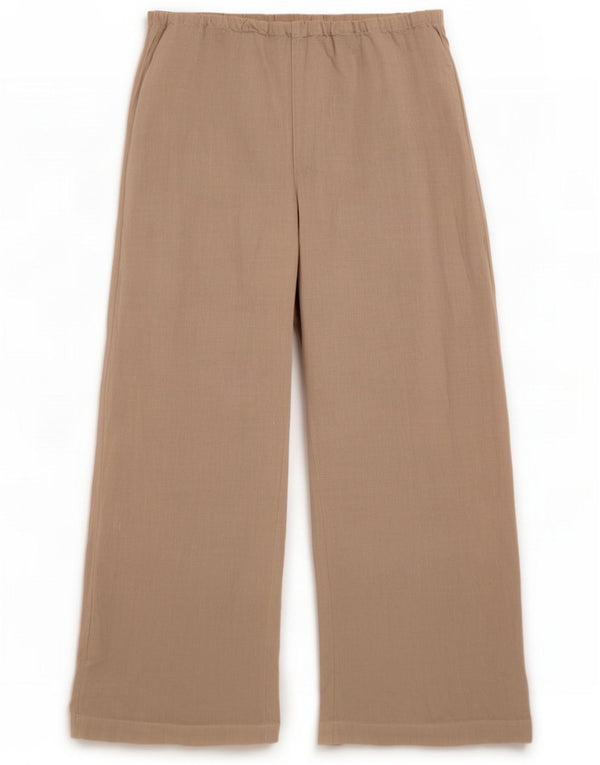 Hobbs Womens Wide Leg Casual Trousers UK 16 Large W34 L30 Beige Linen