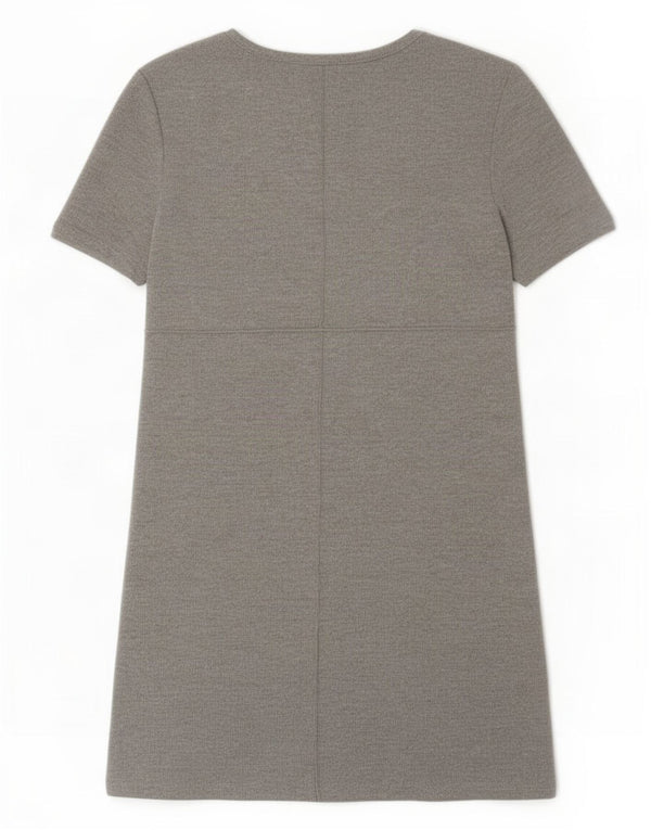 Zara Womens Basic Dress UK 8 Small Grey Polyester