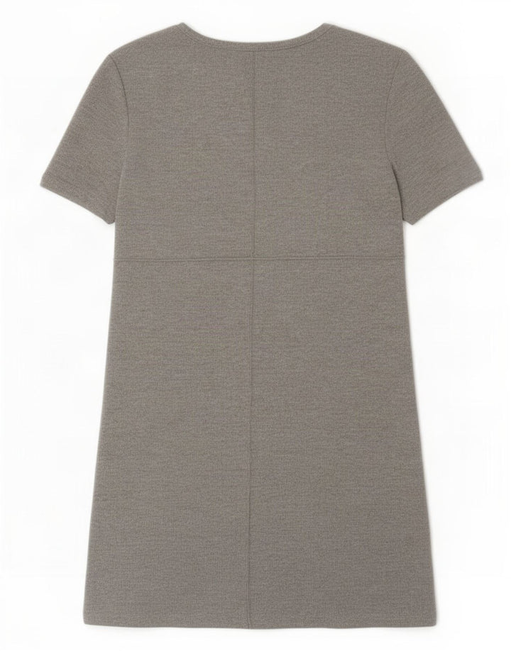 Zara Womens Basic Dress UK 8 Small Grey Polyester