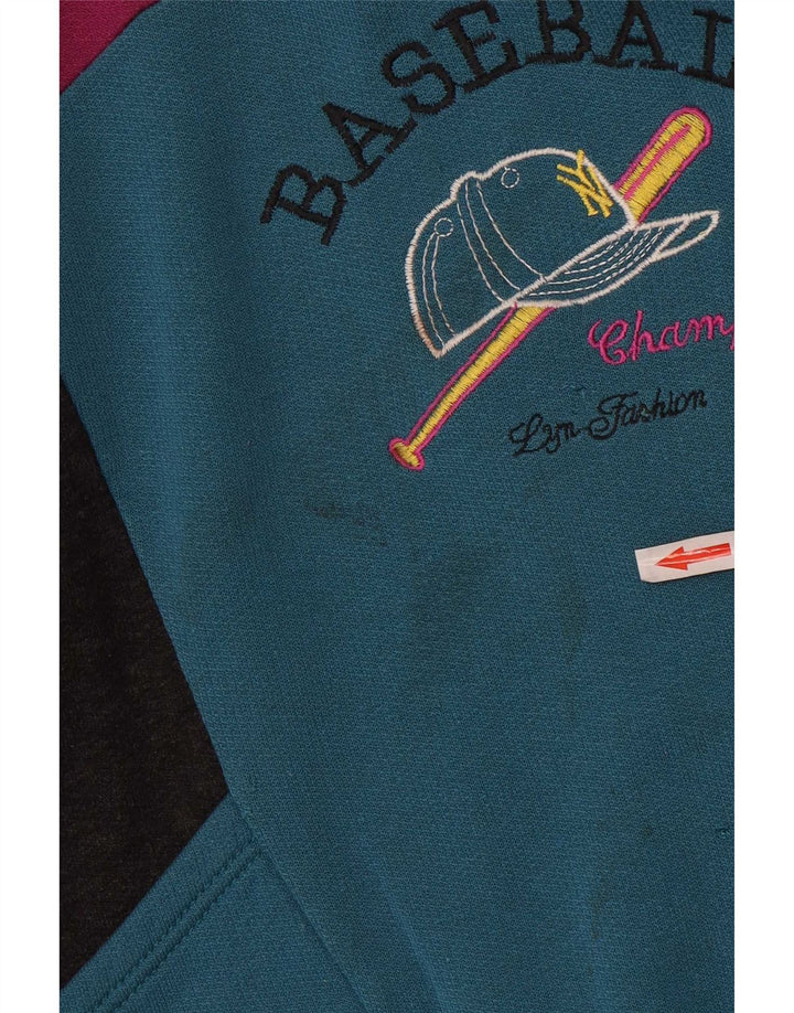 Vintage Mens Graphic Sweatshirt Jumper Large Multicoloured Colourblock