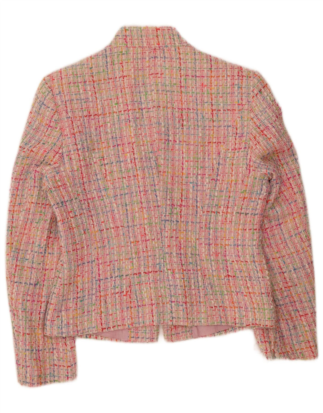 TRISTANO ONOFRI Womens Blazer Jacket UK 12 Medium  Pink Check Cotton